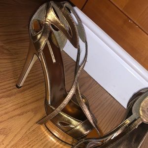 Max Mara Metalic Silver & Gold Heels [Sz 7.5] 🎉